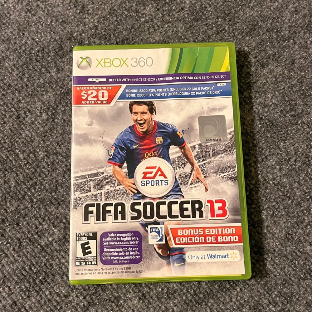 FIFA Soccer 13 Xbox 360 Bonus Edition Walmart Exclusive EA Sports Messi Cover